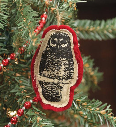 Printed Felt Owl Orn - The Fox Decor